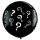 3 feet 91cm latex fekete léggömb, kérdőjelekkel 43400