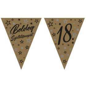 Zászlófüzér 18-as számmal, 3,2m, arany