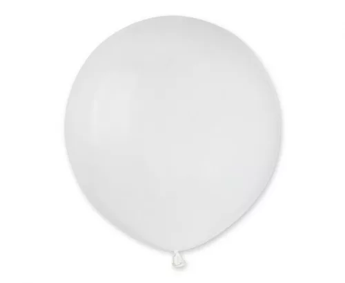 Gömb lufi 19" (48cm-es) léggömb, Fehér