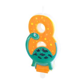 Számgyertya dino 8cm 8-as