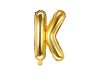 Betű lufi 14" 35cm arany fólia betű, K betű, levegővel tölthető