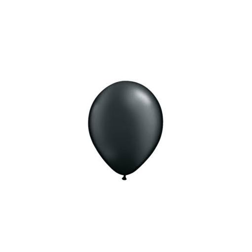 QUALATEX 11" (28cm-es) Latex léggömb, pearl színek gyöngyház fekete lufi, pearl black