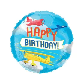 Szülinapi lufi 18" 45cm Happy Birthday Repülők