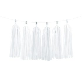 Rojtos girland, dekor füzér, 1,5cm, fehér