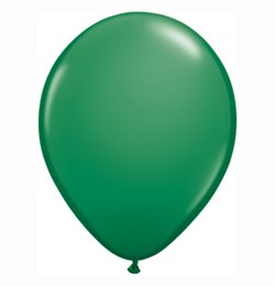 QUALATEX 11" (28cm-es) Latex léggömb, standard színek, zöld lufi, standard green