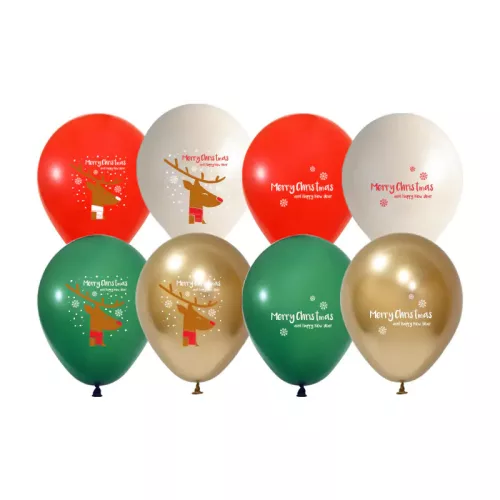BALONEVI Latex lufi, 12" 30cm, 50db/cs, Merry Christmas