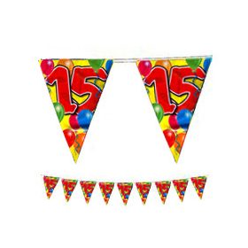 Zászlófüzér 15-ös számmal, 10m, 04559