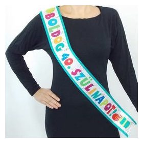 Vállszalag Boldog 40. Születésnapot, Jamboree, 35972