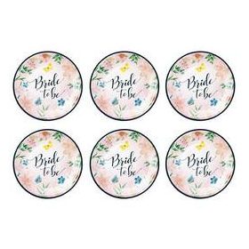Papírtányér lánybúcsúra Bride to be, 6db