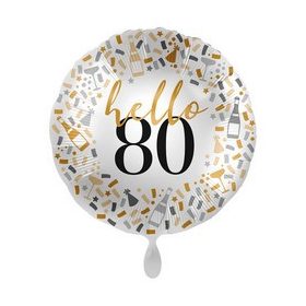 Szám, Számos lufi 17" 42cm - 80-as lufi, Hello 80
