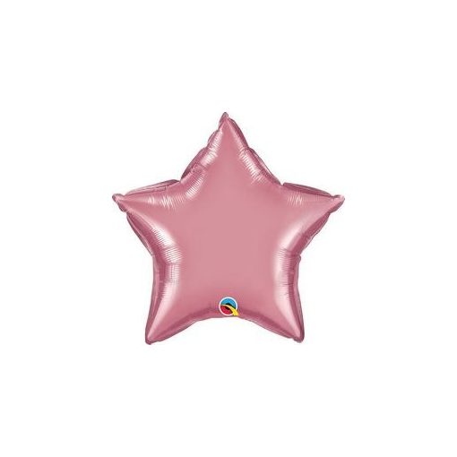 Egyszínű csillag fólia lufi 20" 50cm Mauve csillag, 90077, héliummal töltve