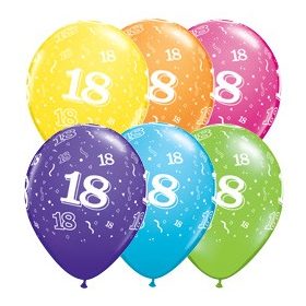   Szám, Számos latex lufi 11" 28cm 6db 18-as lufi, 17860