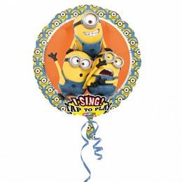 Éneklő, zenélő lufi 28" (71cm) Happy Birthday, Gru, Minion, 3492801