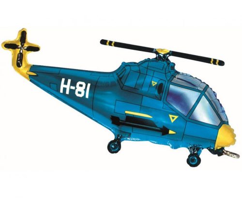 Fólia lufi 60cm-es helikopter, Kék