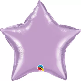   Egyszínű csillag lufi 20" 50cm Levendula lila csillag, pearl