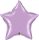 Egyszínű csillag fólia lufi 20" 50cm Levendula lila csillag, pearl