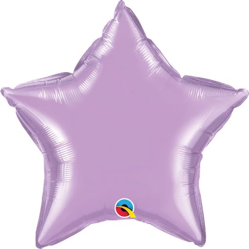 Egyszínű csillag fólia lufi 20" 50cm Levendula lila csillag, héliummal töltve