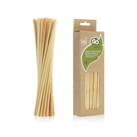 Szívószál papír, natúr, 100db