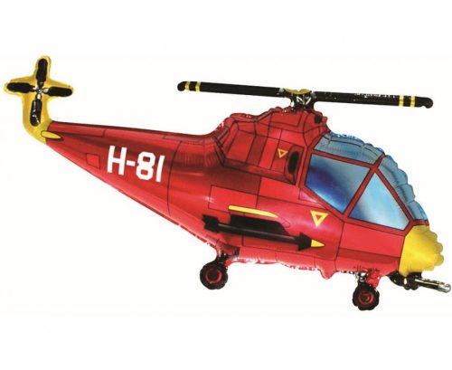 Fólia lufi 60cm-es helikopter, piros