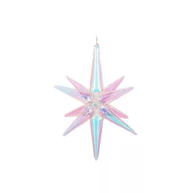   Egyszínű nagy csillag fólia lufi 3D 27,5" 70 cm irizáló csillag, csak levegővel tölthető