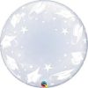 Deco Bubble lufi 24" 61cm krisztálytiszta, átlátszó ballagási mintával, Héliummal töltve, 48565