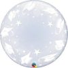Deco Bubble lufi 24" 61cm krisztálytiszta, átlátszó ballagási mintával