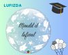 Deco Bubble lufi 24" 61cm krisztálytiszta, átlátszó ballagási mintával