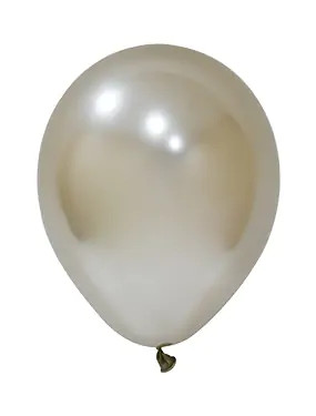 BALONEVI Latex lufi, 12" 30cm, 50db/cs, Krom White Gold, Króm Fehérarany