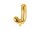 Betű lufi 14" 35cm arany fólia betű, J betű, levegővel tölthető
