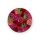 Szappanból készült virágkompozíció, szappanvirág kerek díszdobozban, Piros vintage