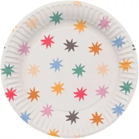 Papírtányér 23cm 8db Starburst