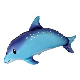 Óriás fólia lufi 40"  101cm mosolygós party delfin, 87956