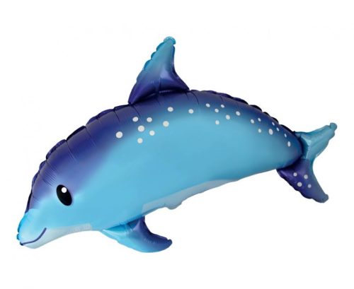Óriás fólia lufi 40"  101cm mosolygós party delfin, 87956