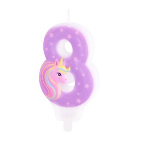 Számgyertya Unikornis 8cm 8-as