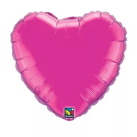   Egyszínű szív lufi 18" 45cm Rózsaszín szív, 99335, 
