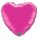 Egyszínű szív fólia lufi 18" 45cm rózsaszín szív, 99335, 