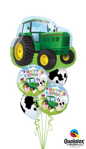 Héliumos luficsokor szülinapra, traktor, Happy Birthday - INGYENES KISZÁLLÍTÁSSAL