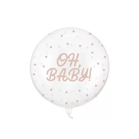 Buborék lufi gömb lufi 24" 60cm, átlátszó, Oh Baby