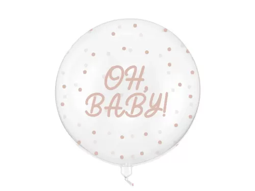 Buborék lufi gömb lufi 24" 60cm, átlátszó, Oh Baby