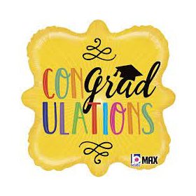 Ballagási fólia lufi 18" 45cm Congrats grad