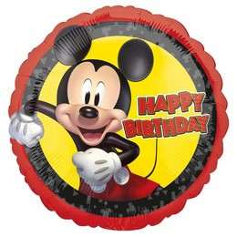 Szülinapi fólia lufi 17" 43cm Happy Birthday, Mickey Mouse, n4189201