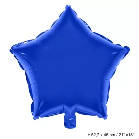 Egyszínű csillag lufi 19" 48cm kék csillag 