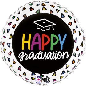 Ballagási fólia lufi 18" 45cm Happy Graduation