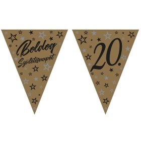 Zászlófüzér 20-as számmal, 3,2m, arany