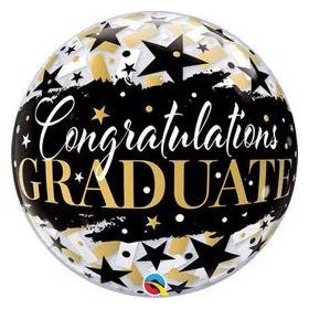   Ballagási Bubbles lufi 22" 56cm   Congratulation Graduate