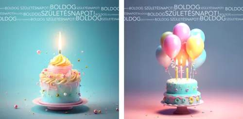 Cardex képeslap Boldog szülinapot!, 3D