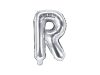Betű lufi 16" 40cm ezüst fólia betű, R betű, levegővel tölthető