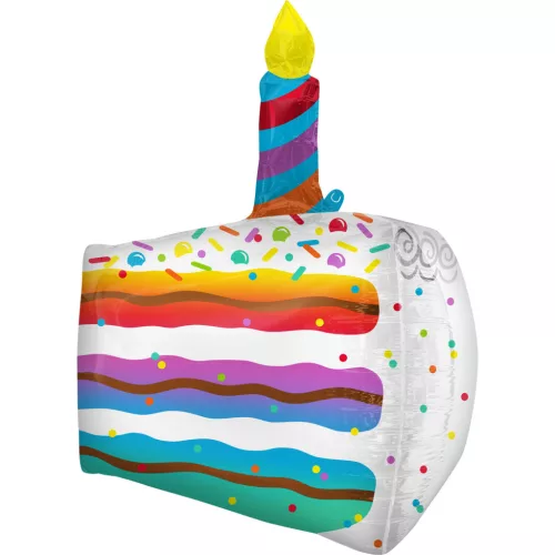 Szülinapi lufi 25" 63cm óriás Happy Birthday, torta
