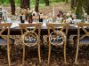 Esküvői asztal sorszámozó üvegre