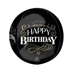 Fólia gömb lufi 16" 40cm Orbz, Happy Birthday